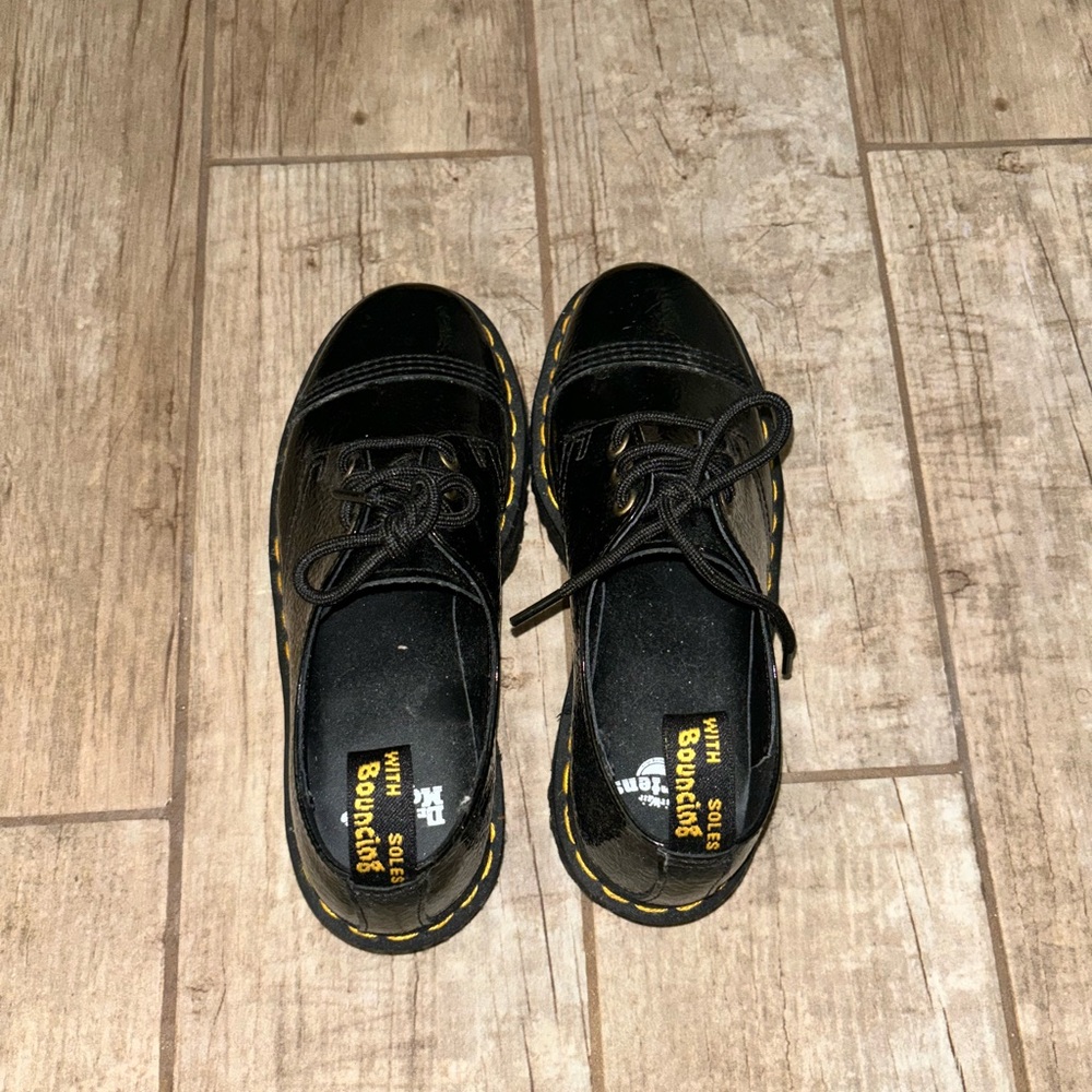 Black Quad 1461 Platform Derbys Dr. Martens platform boots